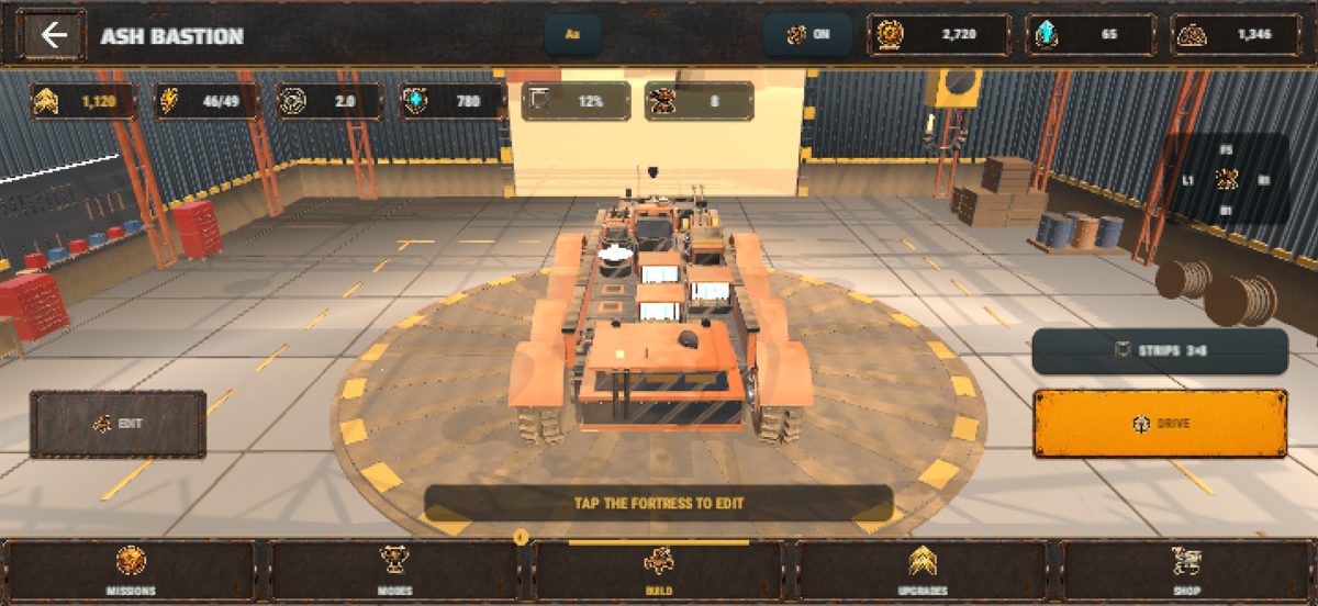 The fortress in the build hangar